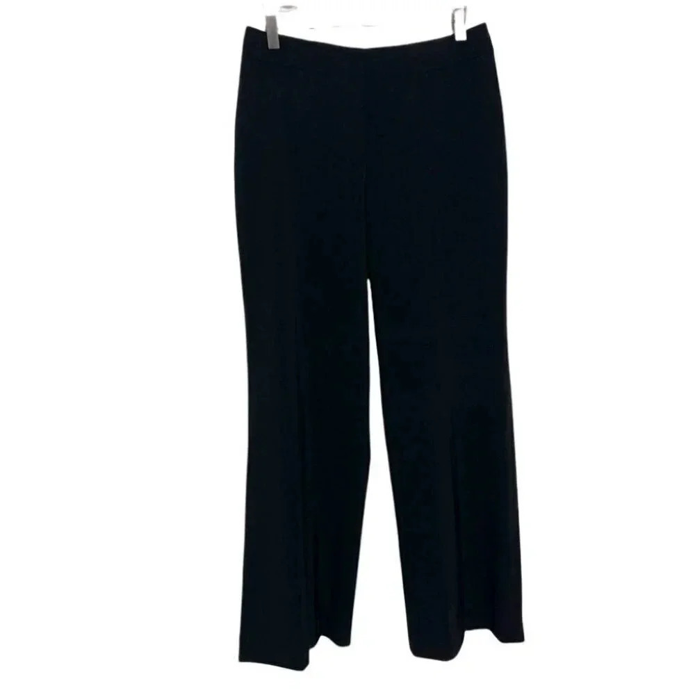 White House Black Market Contour Flare Leg Pants 6R Black‎ Stretch Career Dress